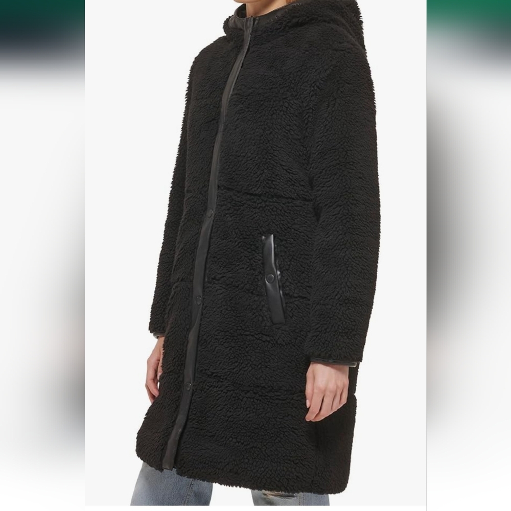 Levi's Black Sherpa Jacket with Hood